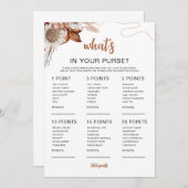 秋 | 財布の中のブライダルシャワー 招待状 (正面/裏面)