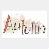 秋 長方形シール (正面)