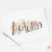 秋 長方形シール (封筒)