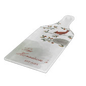 秋（鳥）ショウジョウコウカンチョウ赤と緑が確立 カッティングボード (角)