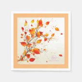 秋#1 スタンダードカクテルナプキン (正面)