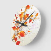 秋#1 ラウンド壁時計 (傾斜)