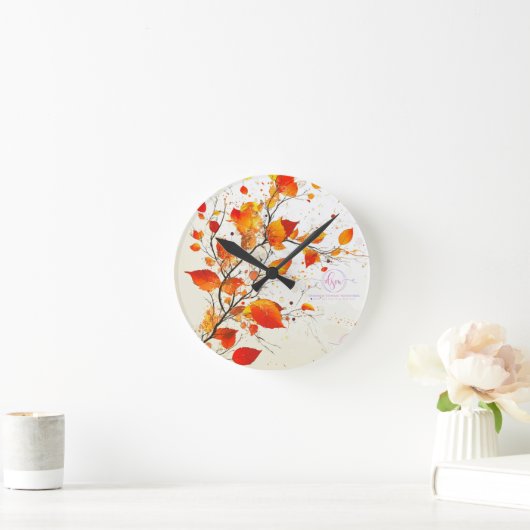 秋#1 ラウンド壁時計 (ホーム)