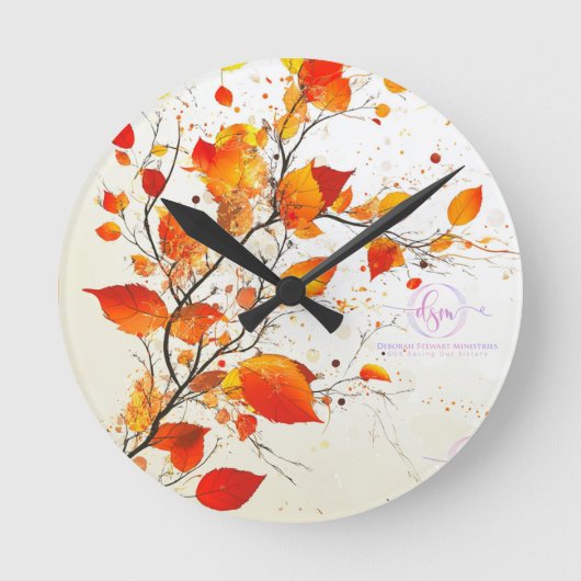 秋#1 ラウンド壁時計 (正面)