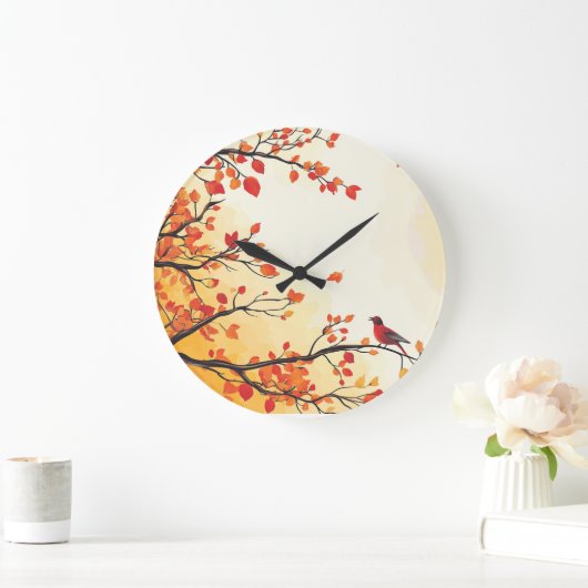 秋#1 ラージ壁時計 (ホーム)