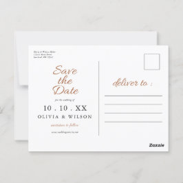 秋 | Boho Flowers写真Save the Date ポストカード
