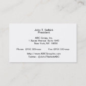 秋: central Park湖、San Remo 名刺 (裏面)