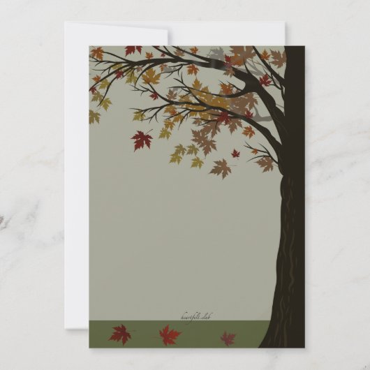 秋BBQ招待状 招待状 (裏面)