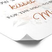 秋Boho推測いくつのキスブライダルシャワーゲーム ポスター (角)