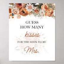 秋Boho推測いくつのキスブライダルシャワーゲーム