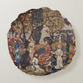 秋byモーリス・プレンダーガストヴィンテージファインアート ラウンドクッション (裏面)