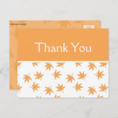 秋C黄葉結婚式の引き出物感謝していユー ポストカード (正面/裏面)