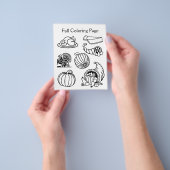 秋Cornucopiaカラーリングページ チラシ (手)