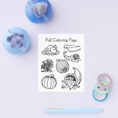 秋Cornucopiaカラーリングページ チラシ (シングル)