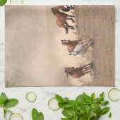 秋IIの馬 キッチンタオル (折り畳み)