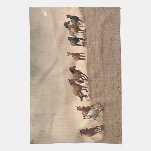 秋IIの馬 キッチンタオル (縦)