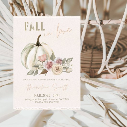 秋inラブベビーシャワー – 紅葉テーマパーティー 招待状