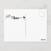 秋in love – 白黒花ひまわり秋 ポストカード (裏面)