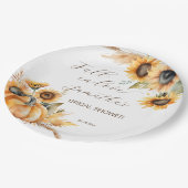 秋in love boho pumpkinひまわり花器 ペーパープレート (アングル)