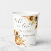 秋in love boho pumpkinひまわり花器 紙コップ (裏面)