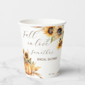 秋in love boho pumpkinひまわり花器 紙コップ (正面)