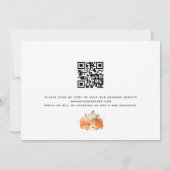 秋in Love Glittery Pumpkins QR Code 結婚's セーブザデート (裏面)