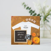 秋In Love Sonogram超音波写真妊娠 案内状 (スタンド正面)