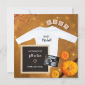 秋In Love Sonogram超音波写真妊娠 案内状 (正面)