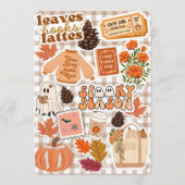 秋Kindleインサートオータムコージーブックッシュパンプキン シーズンカード (正面)