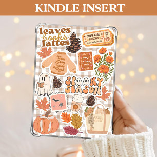 秋Kindleインサートオータムコージーブックッシュパンプキン シーズンカード