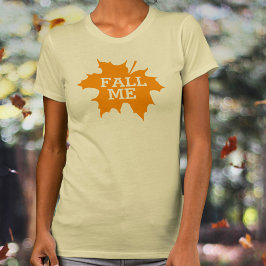 秋meリーフ文字スローガンtシャツ tシャツ
