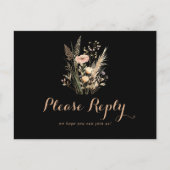 秋Meadowワイルドフローラメニュー選択RSVPポストカード ポストカード (正面)