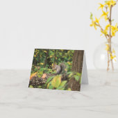 秋Notecardのリス カード (黄色い花)