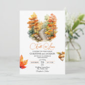 秋QRコード秋のラブフォレスト結婚内 招待状 (スタンド正面)