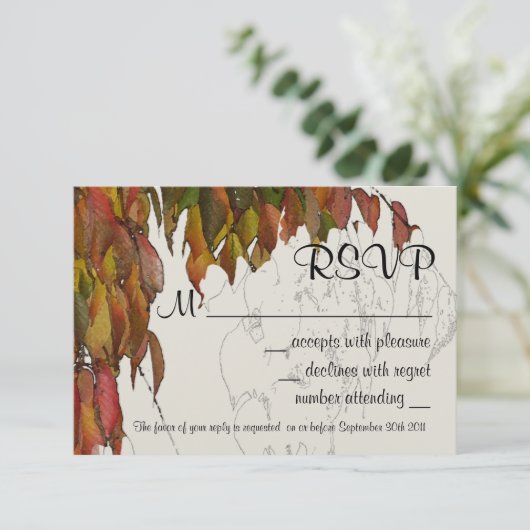 秋RSVPの色 出欠カード (スタンド正面)