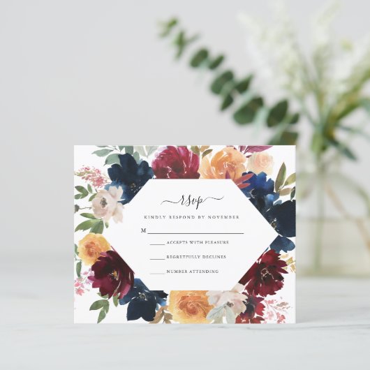 秋RSVPカード |予算 (スタンド正面)