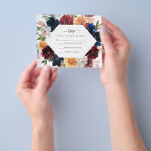 秋RSVPカード |予算 チラシ (手)