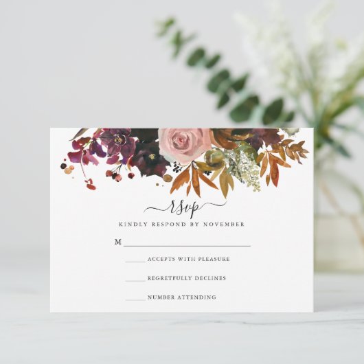 秋RSVPカード 出欠カード (スタンド正面)