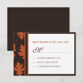 秋RSVPカード 出欠カード (正面/裏面)