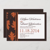 秋RSVPカード 招待状 (正面/裏面)