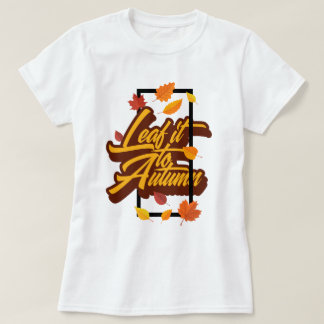 秋Tシャツにリーフ Tシャツ