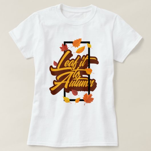秋Tシャツにリーフ Tシャツ (デザイン正面)