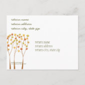 秋twigツリー – 応答カード インビテーションポストカード (裏面)