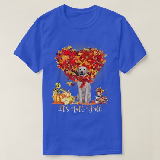 秋Y'allラブラドール愛犬家感謝祭H Tシャツ (デザイン正面)