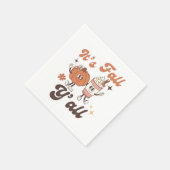 秋Y'all – かわいいカボチャのスパイス秋 スタンダードカクテルナプキン (角)
