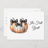 秋Y'all：パステル・パンプキンス シーズンポストカード (正面/裏面)