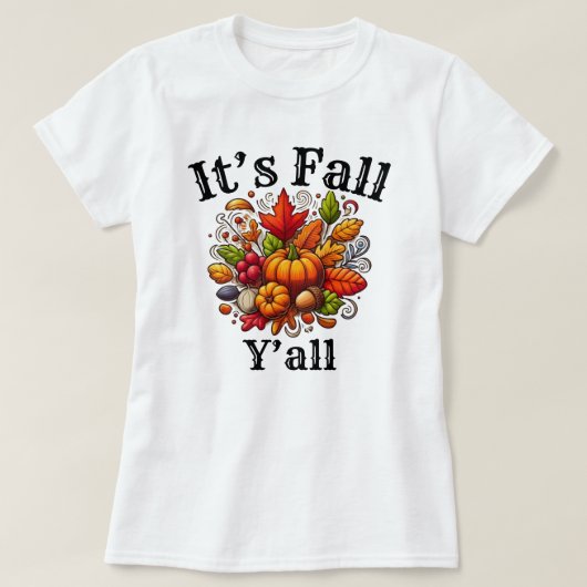 秋Y'all | 秋季 | カボチャ Tシャツ (デザイン正面)