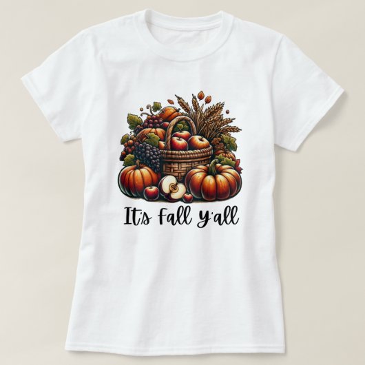 秋Y'all | 秋季 | カボチャ Tシャツ (デザイン正面)