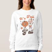 秋Y'all - Cute Pumpkin & PSL スウェットシャツ (正面)
