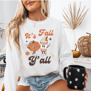 秋Y'all - Cute Pumpkin & PSL スウェットシャツ